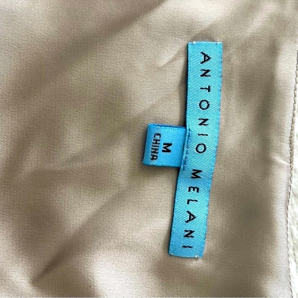 Antonio Melani Dressy Silk Ruffled front fully lined fitted side zipper top Sz M - Picture 9 of 11